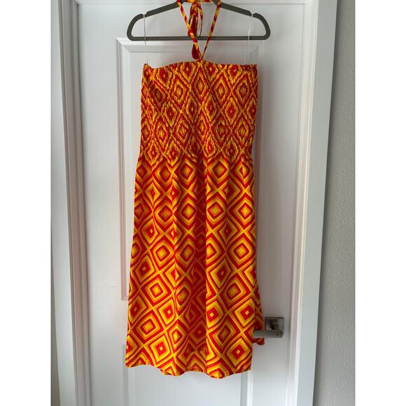 Gypsie Blu Orange Halter Dress NWT Size 3X - Picture 3 of 6